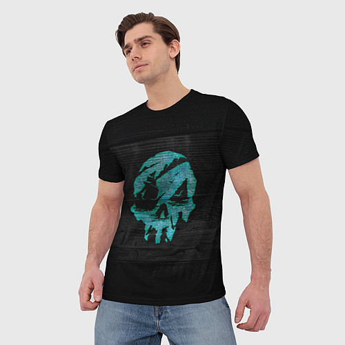Мужская футболка Skull of pirate / 3D-принт – фото 3