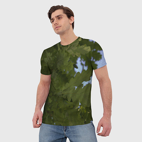 Мужская футболка Летние дубы / 3D-принт – фото 3