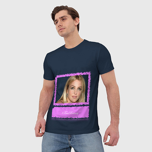 Мужская футболка Free Britney Свободу Бритни! / 3D-принт – фото 3