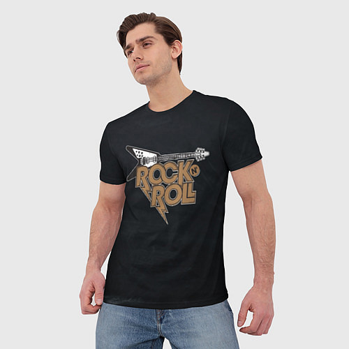 Мужская футболка Rock n Roll Гитара / 3D-принт – фото 3