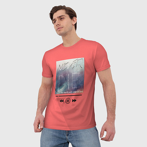 Мужская футболка Never die / 3D-принт – фото 3