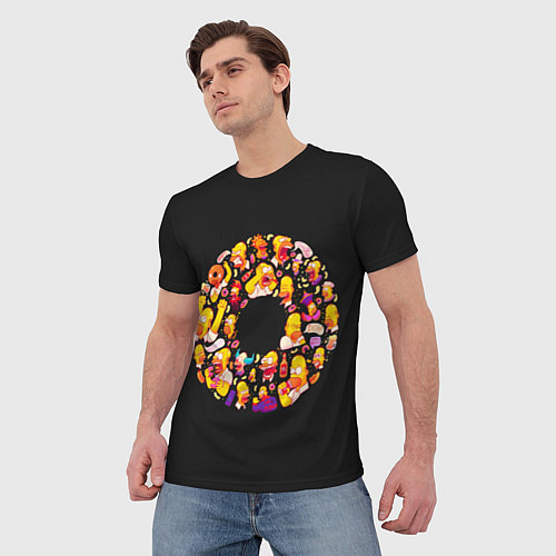 Мужская футболка Пончик Гомер / 3D-принт – фото 3