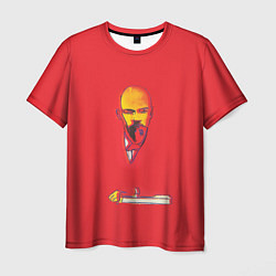 Футболка мужская Энди Уорхол - Красный Ленин, цвет: 3D-принт