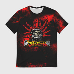 Футболка мужская Элизиум череп с табличкой, цвет: 3D-принт