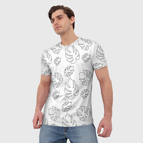 Мужская футболка Листья / 3D-принт – фото 3
