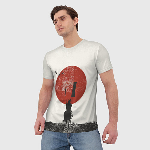 Мужская футболка Самурай на коне / 3D-принт – фото 3