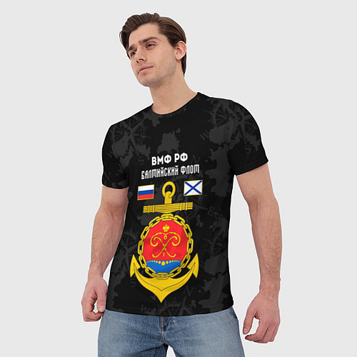 Мужская футболка Балтийский флот ВМФ России / 3D-принт – фото 3
