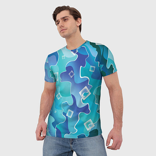 Мужская футболка Вода со льдом / 3D-принт – фото 3