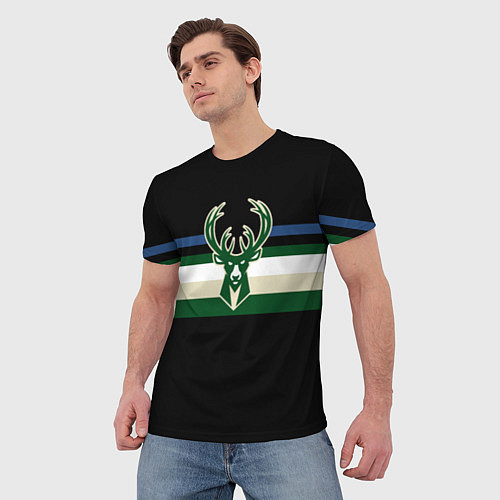 Мужская футболка Milwaukee Bucks форма Statement Edition / 3D-принт – фото 3