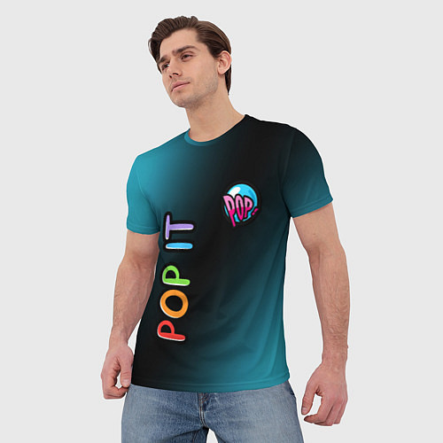 Мужская футболка Поп Ит / 3D-принт – фото 3