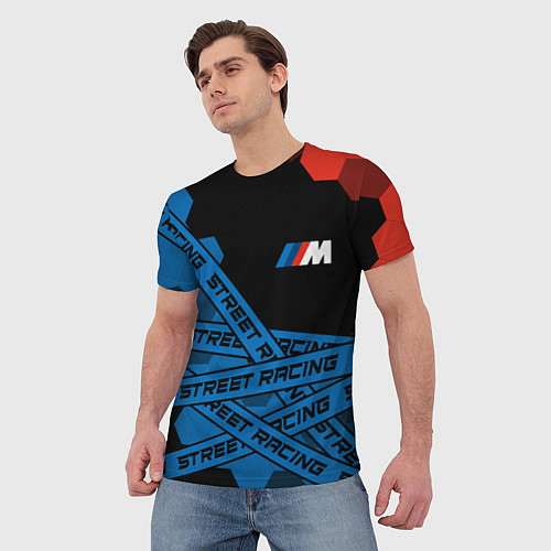 Мужская футболка BMW - Racing Tapes / 3D-принт – фото 3