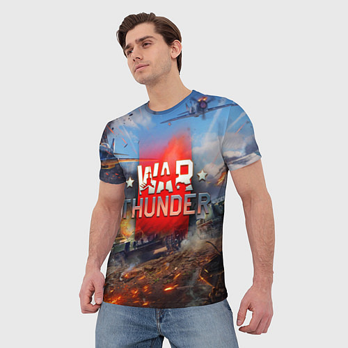 Мужская футболка WAR THUNDER ВАР ТАНДЕР / 3D-принт – фото 3