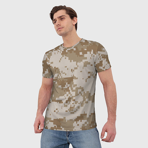 Мужская футболка Камуфляжный пиксель / 3D-принт – фото 3