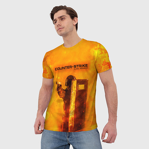 Мужская футболка CS GO FIRE КС ГО Z / 3D-принт – фото 3
