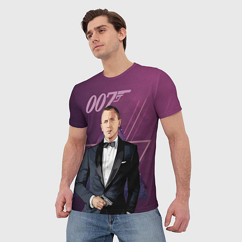 Мужская футболка Агент 007 Джеймс Бонд / 3D-принт – фото 3