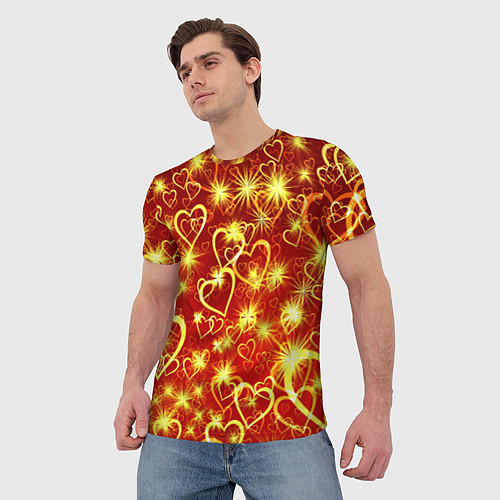 Мужская футболка Любовный взрыв / 3D-принт – фото 3