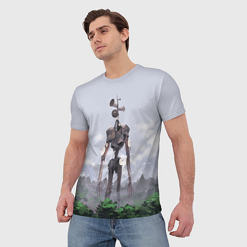 Мужская футболка СИРЕНОГОЛОВЫЙ ЛЕС / 3D-принт – фото 3