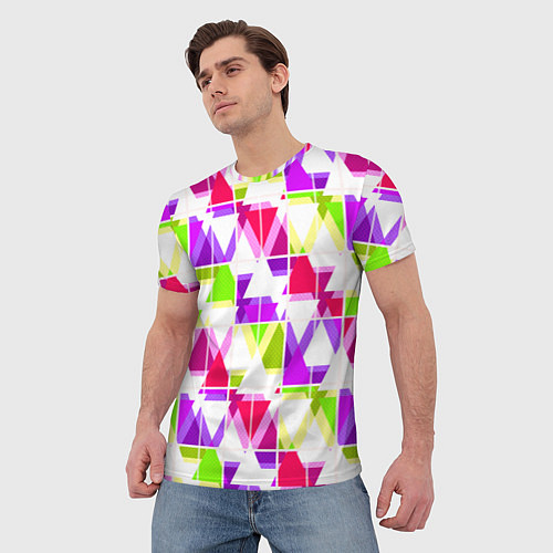 Мужская футболка Абстрактный яркий узор / 3D-принт – фото 3