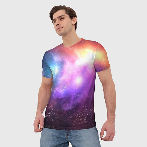 Мужская футболка Космос, сияние и звезды / 3D-принт – фото 3