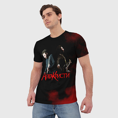 Мужская футболка Агата Кристи группа / 3D-принт – фото 3