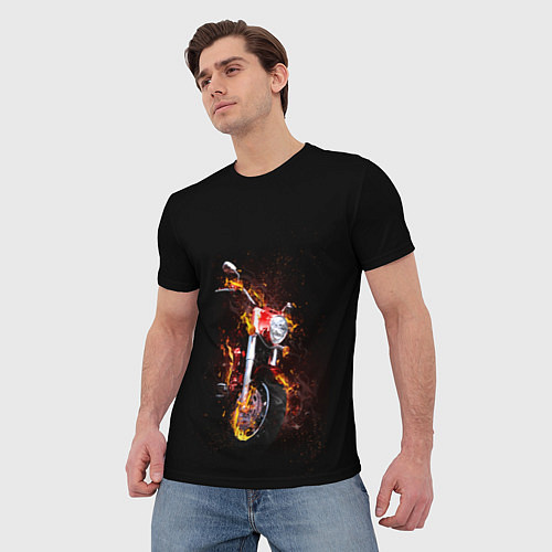 Мужская футболка Неудержимый огонь / 3D-принт – фото 3