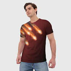 Футболка мужская Падение комет, цвет: 3D-принт — фото 2