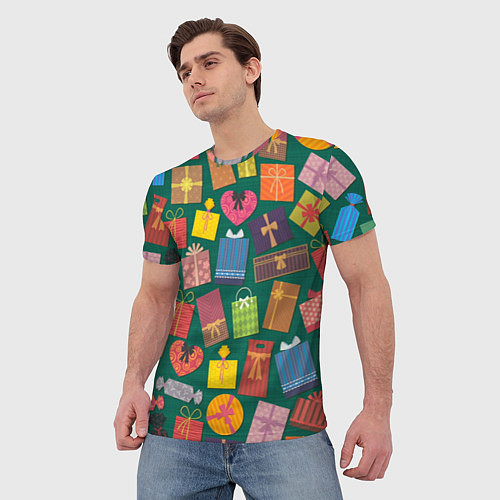 Мужская футболка Подарки / 3D-принт – фото 3