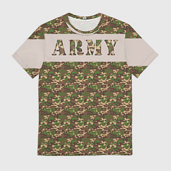 Футболка мужская Армия, цвет: 3D-принт