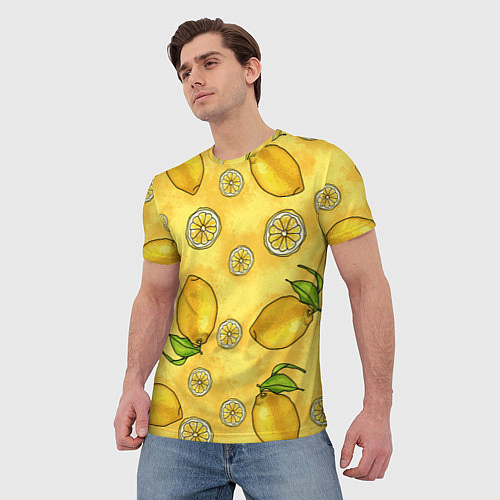 Мужская футболка Лимончик / 3D-принт – фото 3