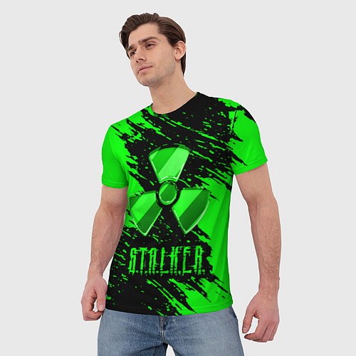 Мужская футболка S T A L K E R NEON СТАЛКЕР / 3D-принт – фото 3