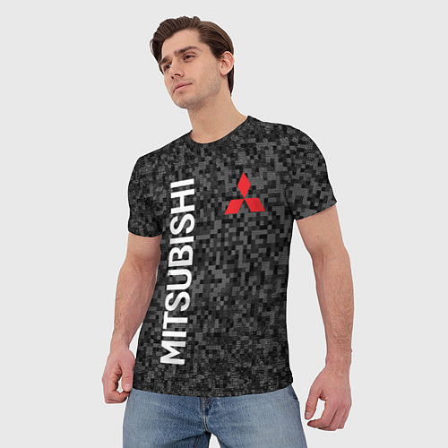 Мужская футболка MITSUBISHI Камуфляж / 3D-принт – фото 3