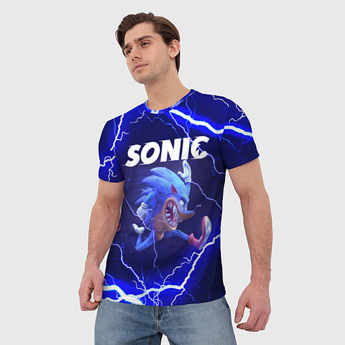 Мужская футболка SONIC СОНИК Z / 3D-принт – фото 3