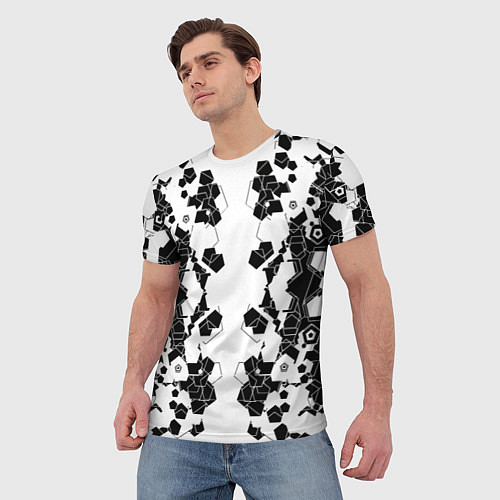 Мужская футболка Пятиугольники абстракция / 3D-принт – фото 3