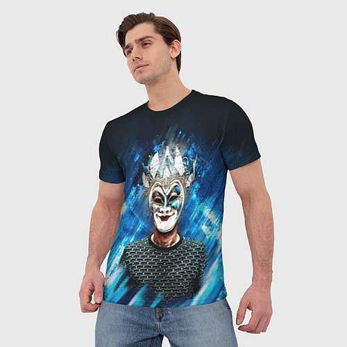 Мужская футболка Boris Brejcha Blue / 3D-принт – фото 3