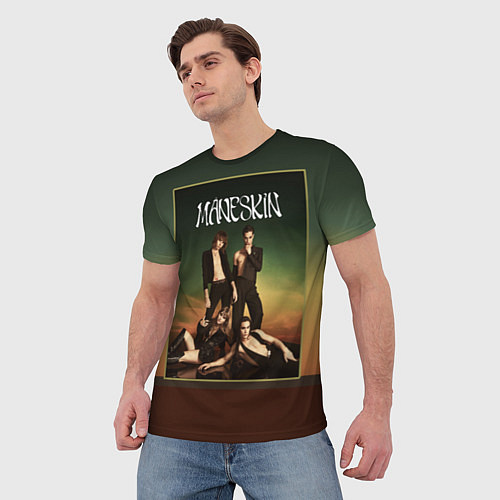 Мужская футболка Maneskin в лучах заката / 3D-принт – фото 3