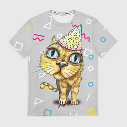 Футболка мужская Котик, цвет: 3D-принт