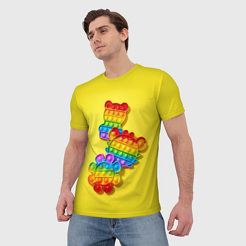 Мужская футболка АНТИСТРЕСС ПОП ИТ POP IT / 3D-принт – фото 3