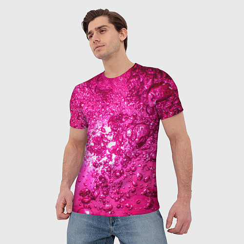 Мужская футболка Розовые Пузырьки / 3D-принт – фото 3