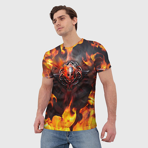 Мужская футболка FIRE GEARS OF WAR ПОСТЕР В ОГНЕ Z / 3D-принт – фото 3