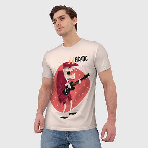 Мужская футболка Ангус Янг ACDC / 3D-принт – фото 3
