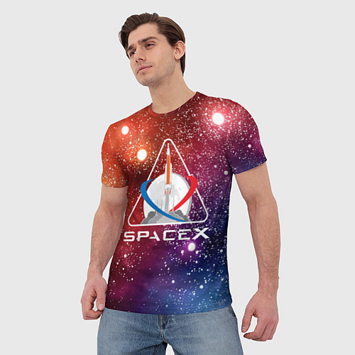 Мужская футболка Space X / 3D-принт – фото 3