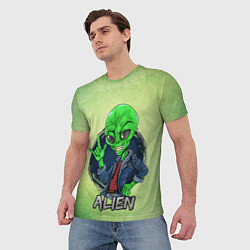 Футболка мужская Alien, цвет: 3D-принт — фото 2