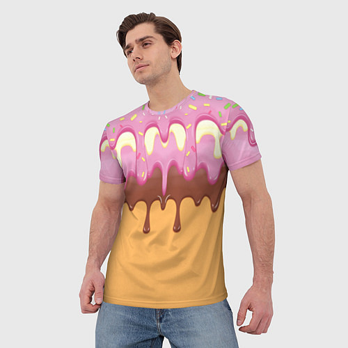 Мужская футболка Мороженое Ice Scream Z / 3D-принт – фото 3