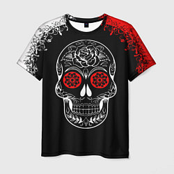 Футболка мужская Red White Skull - Череп, цвет: 3D-принт