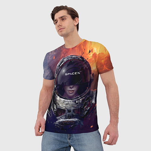Мужская футболка Space X Elon Musk / 3D-принт – фото 3