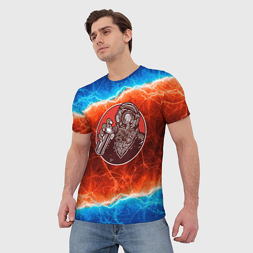 Мужская футболка Постапокалипсис сталкер / 3D-принт – фото 3