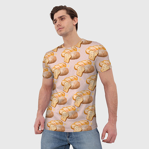 Мужская футболка Выпечка - хлеб / 3D-принт – фото 3