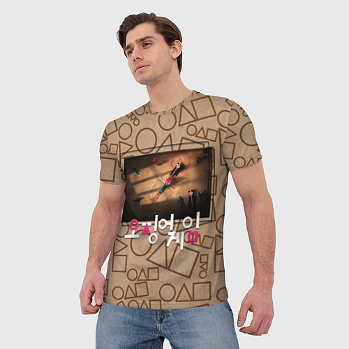 Мужская футболка Постер Игра в кальмара / 3D-принт – фото 3
