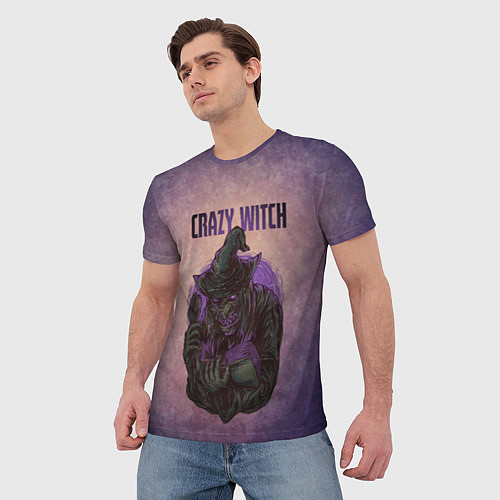 Мужская футболка Crazy Witch / 3D-принт – фото 3