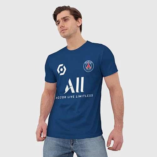 Мужская футболка Неймар ПСЖ форма 20212022 / 3D-принт – фото 3